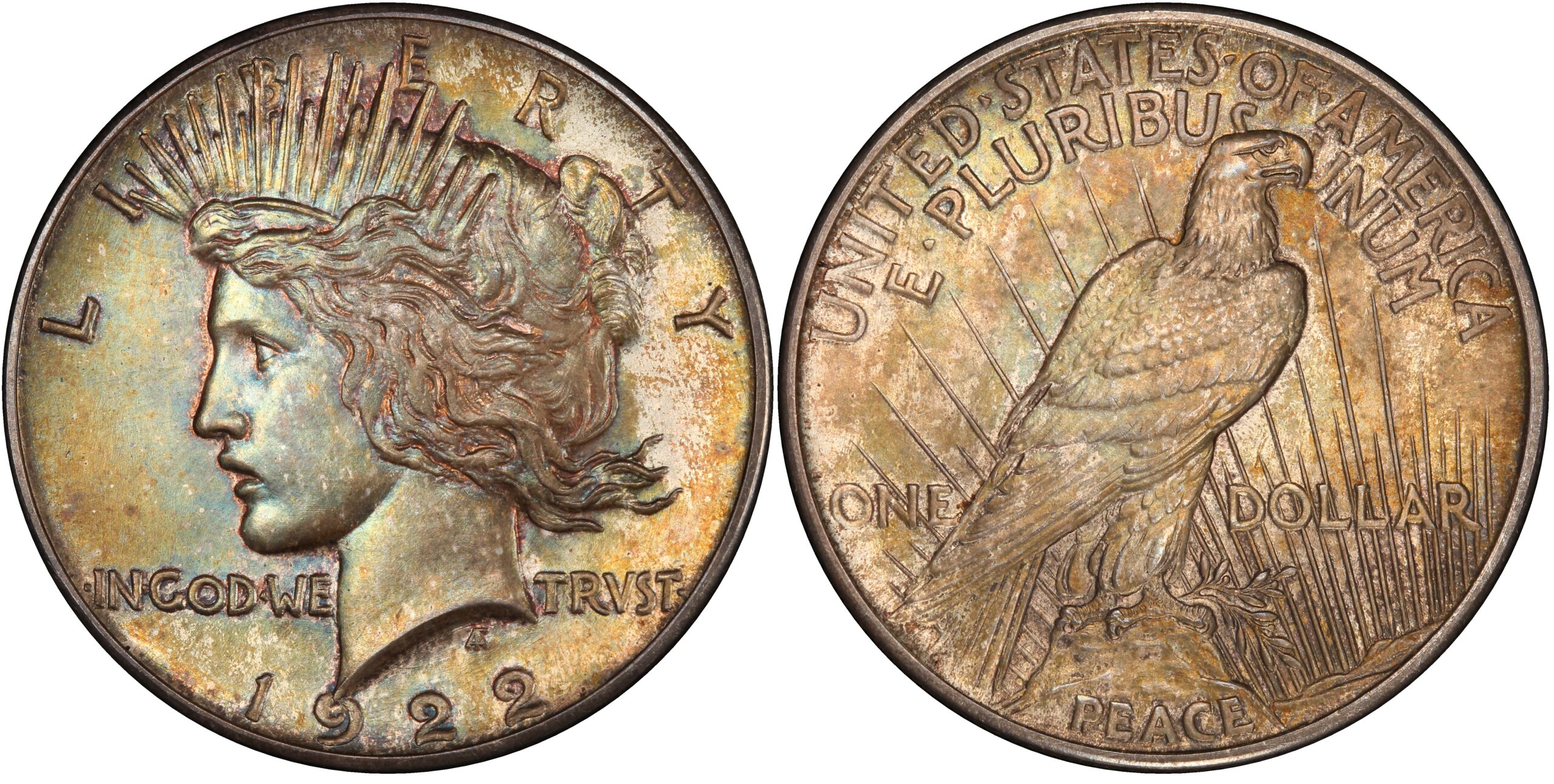 1922 Peace Dollar, Modified High Relief Trial J-2020 (Regular Strike)