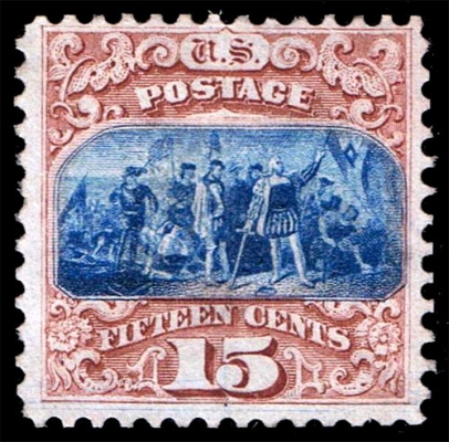 15-cent Columbus Landing Stamp