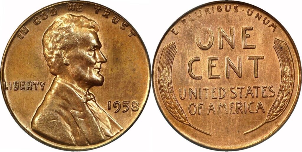 1958 Doubled Die Obverse Lincoln Cent