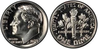 1975 No S Proof Roosevelt Dime