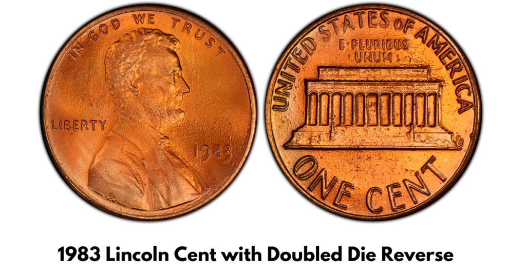 1983 Lincoln Cent with Doubled Die Reverse