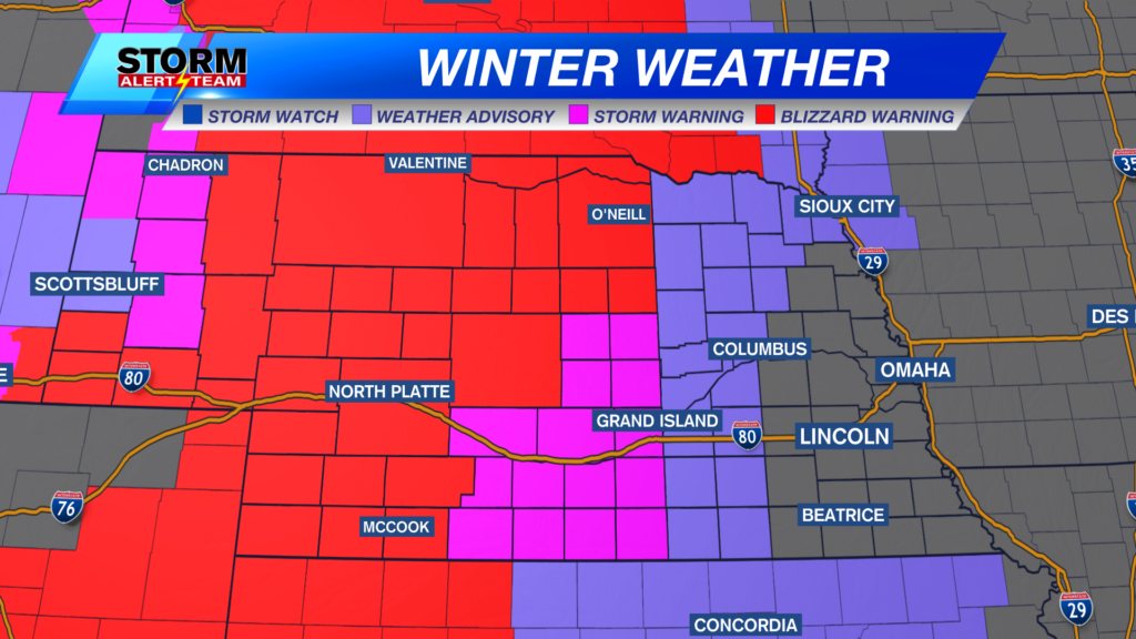 Up to 6 Inches of Snow to Blanket Nebraska