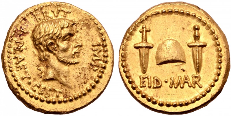 Servilius Caepio (M. Junius) Brutus AV Aureus (Ancient Roman)