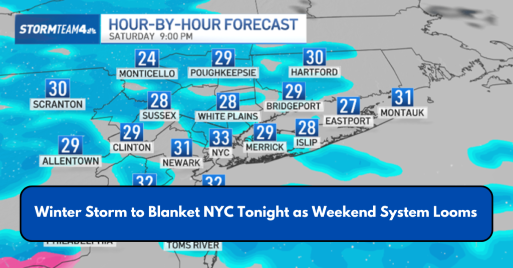 Winter Storm to Blanket NYC Tonight as Weekend System Looms