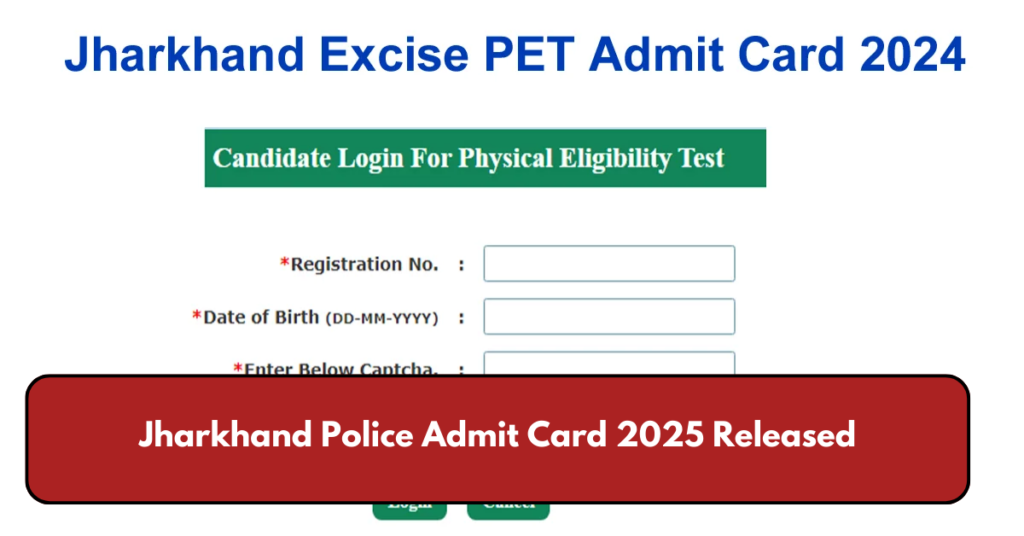 Jharkhand Police Admit Card 2025 Released: Download PET Hall Ticket Now